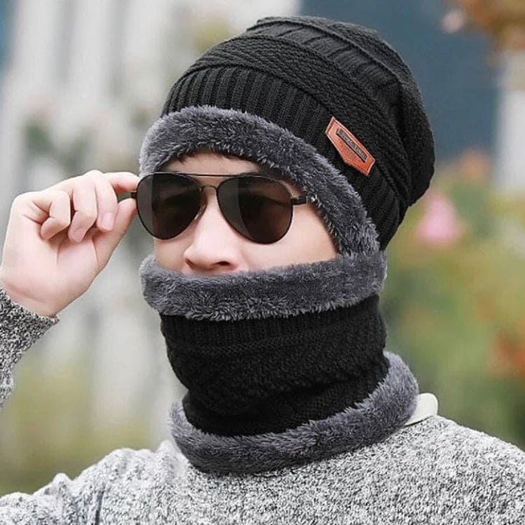 New Beanie Hat, Skin Cap & Scarf Set, New Coral Fleece Scarf, Men Wool Scarf Caps, Winter Beanies for Men New Beanie Hat, Skin Cap & Scarf Set, New Coral Fleece Scarf, Men Wool Scarf Caps, Winter Beanies for Men